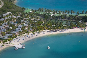 View of Mamora Bay and St. James Club, Antigua, Leeward Islands, West Indies, Caribbean, Central America
