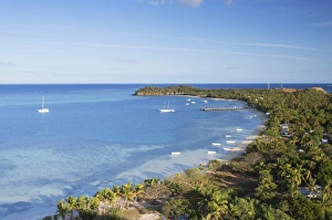 Mana Island Prints: View of Mana Island, Mamanuca Islands, Fiji, South Pacific, Pacific