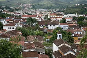 Mariana Prints: View over Mariana from the from the bell tower of Basilica de Sao Pedro dos Clerigos