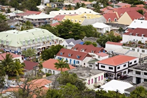 Images Dated 5th April 2007: View of Marigot City from Fort St. Louis, St. Martin Island, French Antilles