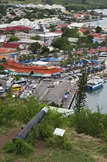 View of Marigot City from Fort St. Louis, St. Martin Island, French Antilles