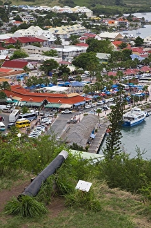 Images Dated 5th April 2007: View of Marigot City from Fort St. Louis, St. Martin Island, French Antilles