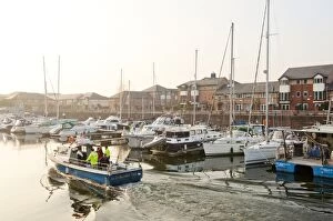 Images Dated 18th March 2009: A view of the Marina at Penarth, Glamorgan, Wales, United Kingdom, Europe