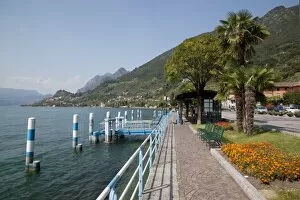 Images Dated 18th August 2011: View of Marone Lake Iseo from Sale Marasino Promenade, Lombardy, Italian Lakes
