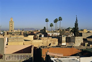 High Atlas Prints: View over Marrakech (Marrakesh) with the High Atlas beyond