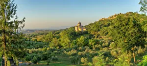 Montepulciano Prints: View of medieval hilltop town of Montepulciano