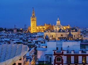 View from Metropol Parasol towards The Church of the Divine Savior