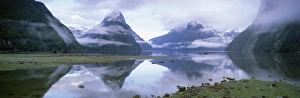 Milford Prints: View across Milford Sound to Mitre Peak