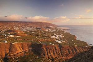 La Palma Prints: View from Mirador El Time over the west coast to Cumbre Mountains