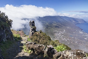El Hierro Prints: View from Mirador de Jinama to El Golfo Valley, UNESCO biosphere reserve, El Hierro