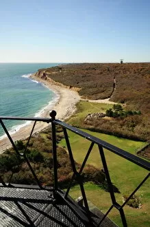 Railing Gallery: View from Montauk Point Lighthouse, Montauk, Long Island, New York State