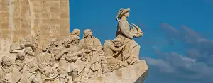 Commemoration Prints: View of Monument to the Discoveries (Padrao dos Descobrimentos) on a sunny day
