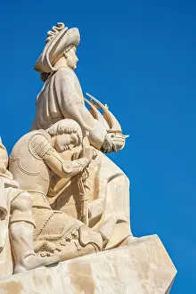 Symbolism Prints: View of Monument to the Discoveries (Padrao dos Descobrimentos) on a sunny day