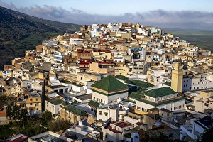 Diverse Prints: View of Moulay Idriss Zerhon town, Morocco