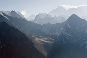 Nepal Prints: View of Mount Everest, 8850m, from Gokyo Ri, 5483m, Gokyo, Solu Khumbu Everest Region