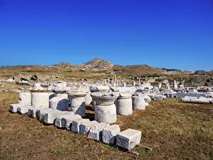 Ancient Greece Prints: View towards the Mount Kynthos