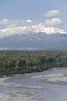 Images Dated 24th August 2010: View of Mount McKinley at mile 135 of Parks Highway, Alaska, United States of America