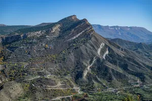 Slopes Prints: View of mountains near a village in Dagestan