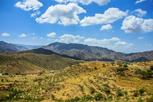 Foreground Prints: View over the mountains along the road from Massawa to Asmara, Eritrea, Africa