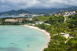 Grenada Prints: View over Mourne Rouge beach, Grenada