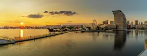 Modern Design Prints: View of the Munch Museum and city skyline at sunset, Oslo, Norway, Scandinavia, Europe