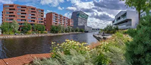 Public Spaces Prints: View of the Munch Museum and Oslo Opera House on a sunny day