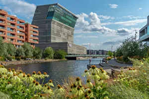 Public Space Prints: View of the Munch Museum on a sunny day, Oslo, Norway, Scandinavia, Europe