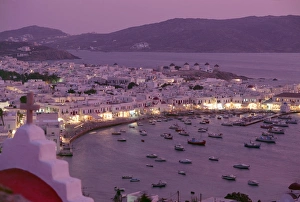 Mikonos Prints: View over Mykonos town