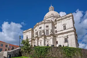 Alfama Prints: View of National Pantheon museum on a sunny day in the Alfama District