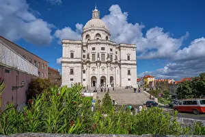 Alfama Prints: View of National Pantheon museum on a sunny day in the Alfama District