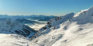Ski Resort Prints: View from Nebelhorn summit to Allgau Alps