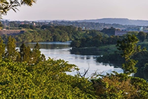 Jinja Prints: View over the Nile at the source of the Nile in Jinja, Uganda, East Africa, Africa