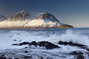 Images Dated 22nd October 2008: View across Njardvik Bay, with Kerlingarfjall, Tdarfjall and Skjaldarfjall mountain tops visible