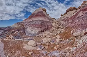 Inspiring Prints: View from below the north cliffs of Blue Mesa in Petrified Forest National Park