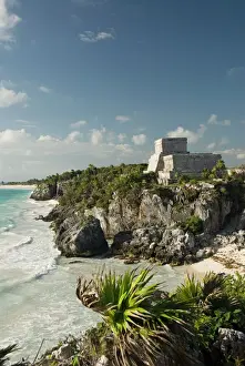 Mexican Prints: View to the north and El Castillo (the Castle) at the Mayan ruins of Tulum