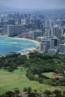 Oahu Prints: View north west from the lookout on the crater rim