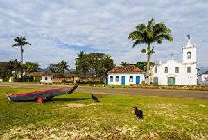 Paraty Prints: View of the Nossa Senhora das Dores Church, Paraty, State of Rio de Janeiro, Brazil