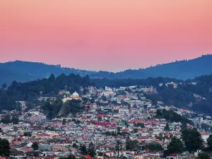 Cuisine Prints: View towards the Nuestra Senora de Guadalupe Church at dusk