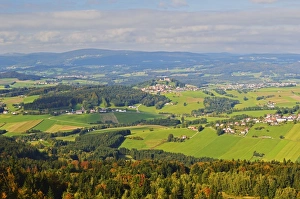 High Angles Prints: View from Oberfrauenwald of Bavarian Forest, Bavaria, Germany, Europe