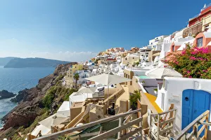 Santorini Gallery: View of Oia village, Santorini, Aegean Island, Cyclades Island, Greek Islands, Greece
