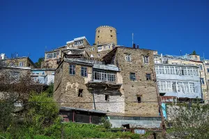 Ethnic Prints: View of old buildings in the historic center of Kubachi in Dagestan