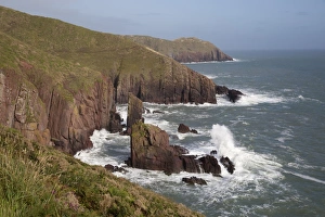 Jagged Prints: View to Old Castle Head, near Manorbier, Pembrokeshire Coast National Park, Pembrokeshire