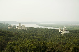 View over Old Goa with the Se Cathedral on the left