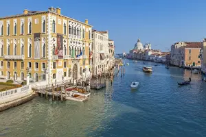 Gothic Style Prints: View of the old Palazzo Cavalli Franchetti overlooking the Canal Grande (Grand Canal)