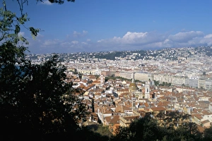 View of the old town from the castle hill, Nice, Alpes-Maritimes, Provence
