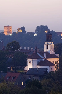 View of Old Town and city centre with Gediminas Tower