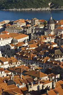 View over the old town of Dubrovnik, UNESCO World Heritage Site, Croatia, Europe