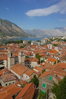 View over Old Town, Kotor, UNESCO World Heritage Site, Montenegro, Europe
