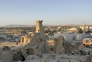 Siwa Prints: View from old town, Oasis of Shali, Egypt, North Africa, Africa