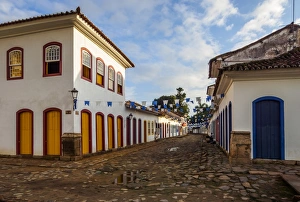 Cobbled Prints: View of the Old Town, Paraty, State of Rio de Janeiro, Brazil, South America